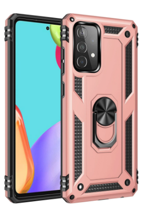 Newface Samsung Galaxy A32 Kılıf Sofya Yüzüklü Silikon Kapak - Rose resmi