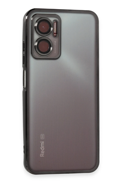 Newface Xiaomi Redmi 10 5G Kılıf Razer Lensli Silikon - Siyah resmi