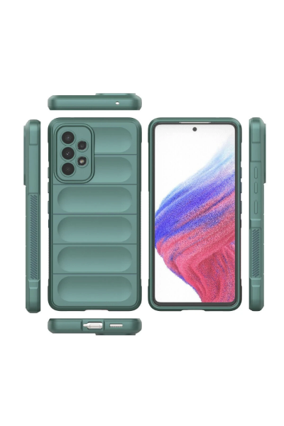 Newface Samsung Galaxy A53 5G Kılıf Optimum Silikon - Koyu Yeşil resmi