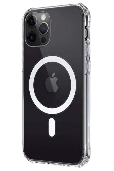 Newface iPhone 12 Kılıf Magneticsafe Şeffaf Silikon - Şeffaf resmi