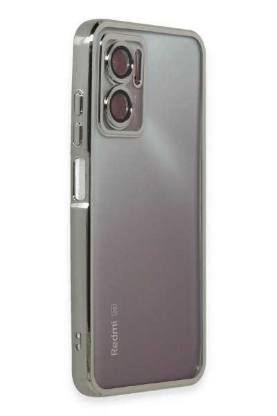 Newface Xiaomi Redmi 10 5G Kılıf Razer Lensli Silikon - Gümüş resmi