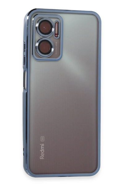 Newface Xiaomi Redmi 10 5G Kılıf Razer Lensli Silikon - Açık Mavi resmi
