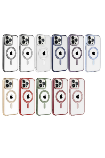 Newface iPhone 14 Pro Max Kılıf Kronos Magsafe Kapak - Siyah resmi