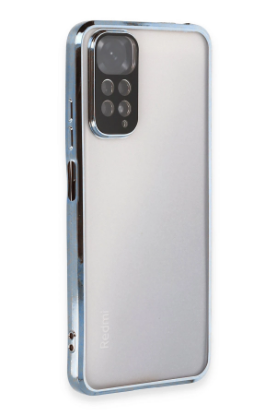 Newface Xiaomi Redmi Note 11 Kılıf Razer Lensli Silikon - Açık Mavi resmi