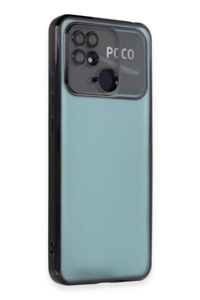 Newface Xiaomi Redmi 10C Kılıf Razer Lensli Silikon - Siyah resmi