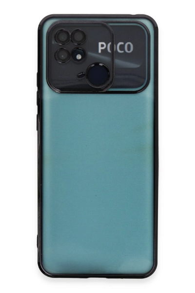 Newface Xiaomi Redmi 10C Kılıf Razer Lensli Silikon - Siyah resmi