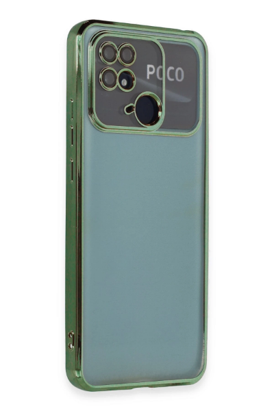 Newface Xiaomi Redmi 10C Kılıf Razer Lensli Silikon - Yeşil resmi