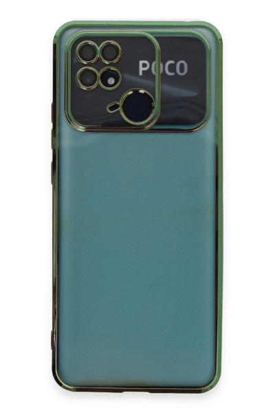 Newface Xiaomi Redmi 10C Kılıf Razer Lensli Silikon - Yeşil resmi