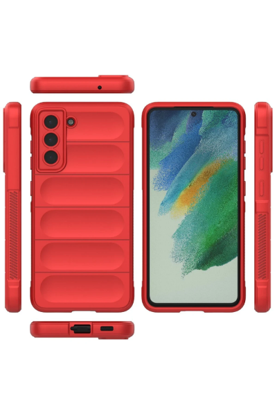 Newface Samsung Galaxy S21 FE Kılıf Optimum Silikon - Kırmızı resmi