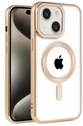 Newface iPhone 15 Kılıf Kronos Magsafe Kapak - Gold resmi