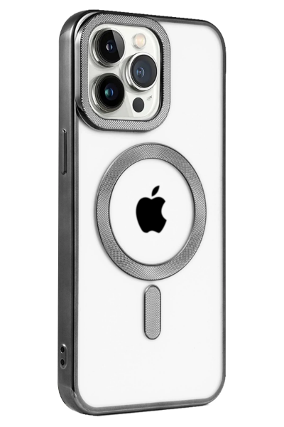 Newface iPhone 15 Pro Max Kılıf Kronos Magsafe Kapak - Siyah resmi