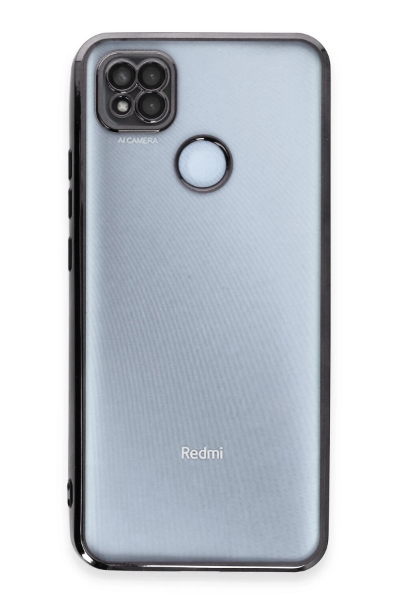 Newface Xiaomi Redmi 9C Kılıf Razer Lensli Silikon - Siyah resmi