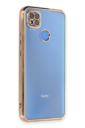Newface Xiaomi Redmi 9C Kılıf Razer Lensli Silikon - Gold resmi