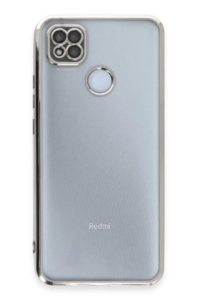 Newface Xiaomi Redmi 9C Kılıf Razer Lensli Silikon - Gümüş resmi