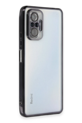 Newface Xiaomi Redmi Note 10 Pro Kılıf Razer Lensli Silikon - Siyah resmi