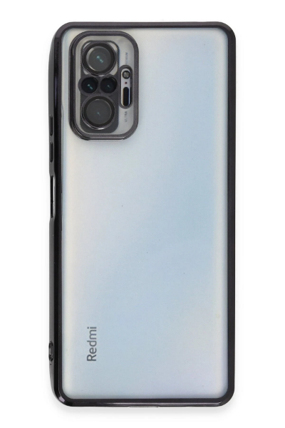 Newface Xiaomi Redmi Note 10 Pro Kılıf Razer Lensli Silikon - Siyah resmi
