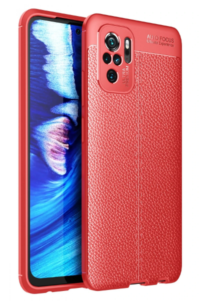 Newface Xiaomi Redmi Note 10 Kılıf Auto Focus Kapak - Kırmızı resmi