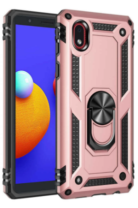 Newface Samsung Galaxy A01 Core Kılıf Sofya Yüzüklü Silikon Kapak - Rose resmi