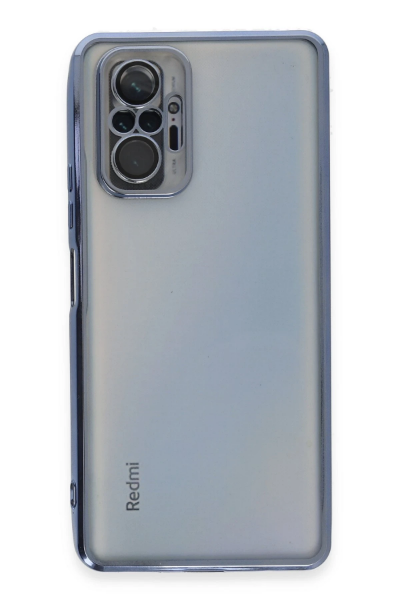 Newface Xiaomi Redmi Note 10 Pro Kılıf Razer Lensli Silikon - Açık Mavi resmi