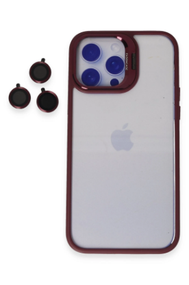 Joko iPhone 13 Pro Max Kılıf Roblox Lens Standlı Kapak - Bordo resmi