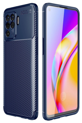 Newface Oppo Reno 5 Lite Kılıf Auto Focus Karbon Kapak - Lacivert resmi