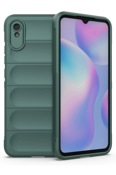 Newface Xiaomi Redmi 9A Kılıf Optimum Silikon - Koyu Yeşil resmi