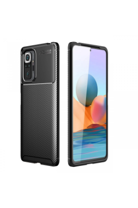 Newface Xiaomi Redmi Note 10 Pro Kılıf Auto Focus Karbon Kapak - Siyah resmi
