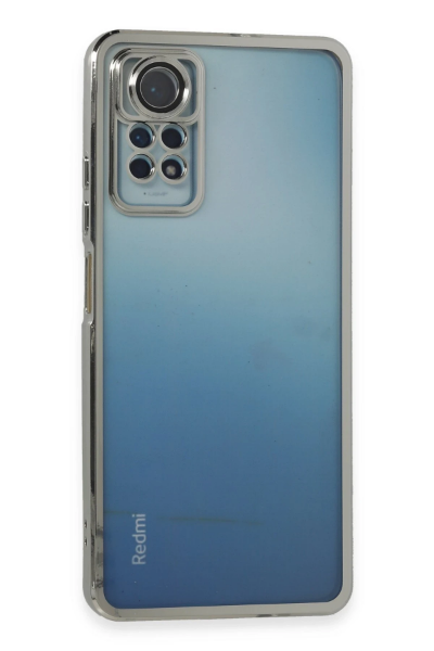 Newface Xiaomi Redmi Note 11 Pro Kılıf Razer Lensli Silikon - Gümüş resmi