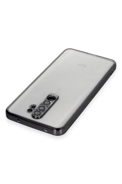 Newface Xiaomi Redmi Note 8 Pro Kılıf Razer Lensli Silikon - Siyah resmi
