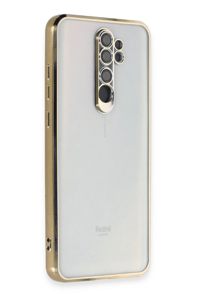Newface Xiaomi Redmi Note 8 Pro Kılıf Razer Lensli Silikon - Gold resmi