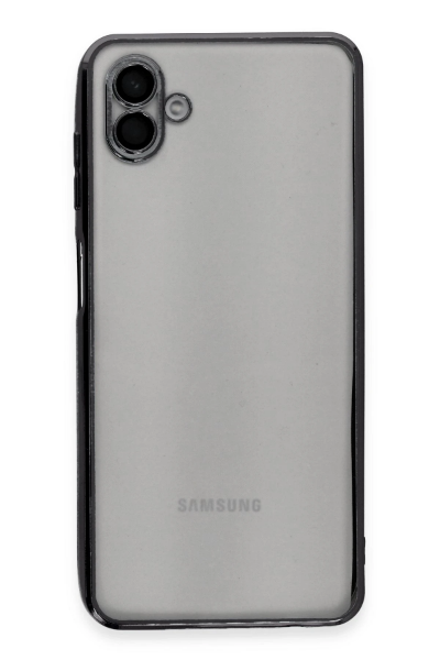 Newface Samsung Galaxy A04 Kılıf Razer Lensli Silikon - Siyah resmi