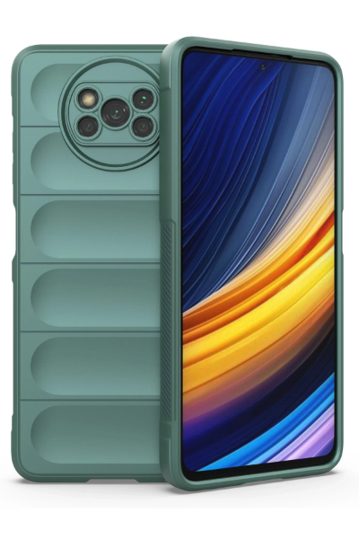 Newface Xiaomi Pocophone X3 Kılıf Optimum Silikon - Koyu Yeşil resmi