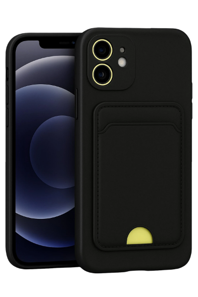 Newface iPhone 11 Kılıf Kelvin Kartvizitli Silikon - Siyah resmi