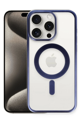 Newface iPhone 15 Pro Kılıf Erozi Magsafe Kapak - Lacivert resmi