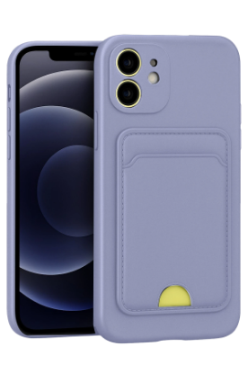 Newface iPhone 11 Kılıf Kelvin Kartvizitli Silikon - Lila resmi