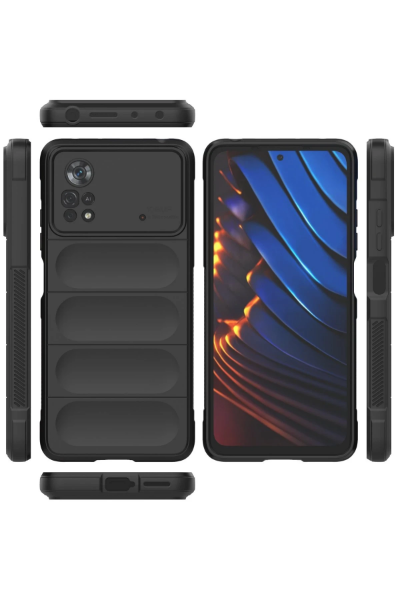 Newface Xiaomi Poco X4 Pro 5G Kılıf Optimum Silikon - Siyah resmi