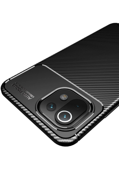Newface Xiaomi Mİ 11 Lite Kılıf Auto Focus Karbon Kapak - Lacivert resmi