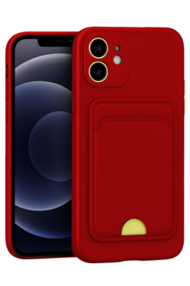 Newface iPhone 11 Kılıf Kelvin Kartvizitli Silikon - Kırmızı resmi