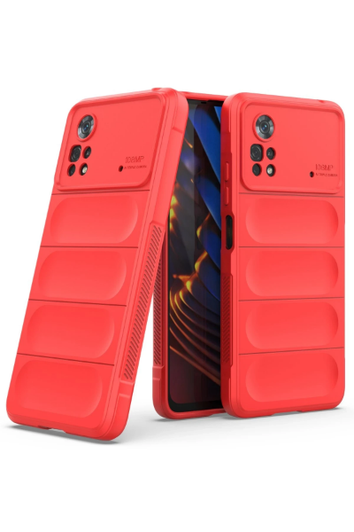 Newface Xiaomi Poco X4 Pro 5G Kılıf Optimum Silikon - Kırmızı resmi