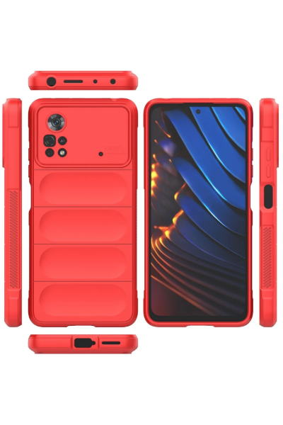 Newface Xiaomi Poco X4 Pro 5G Kılıf Optimum Silikon - Kırmızı resmi