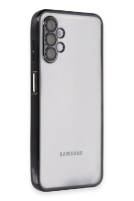 Newface Samsung Galaxy A04S Kılıf Razer Lensli Silikon - Siyah resmi