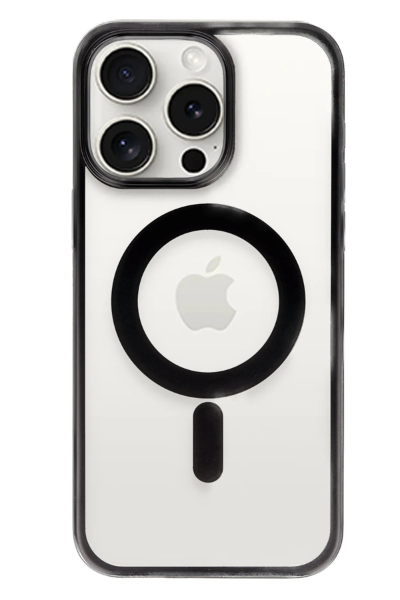 Newface iPhone 15 Pro Max Kılıf Erozi Magsafe Kapak - Siyah resmi
