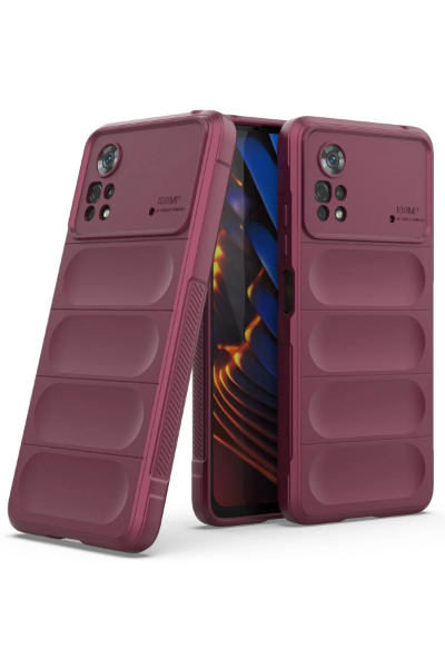 Newface Xiaomi Poco X4 Pro 5G Kılıf Optimum Silikon - Bordo resmi
