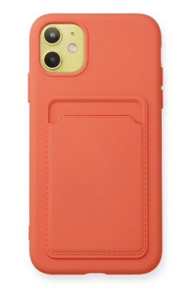 Newface iPhone 11 Kılıf Kelvin Kartvizitli Silikon - Turuncu resmi