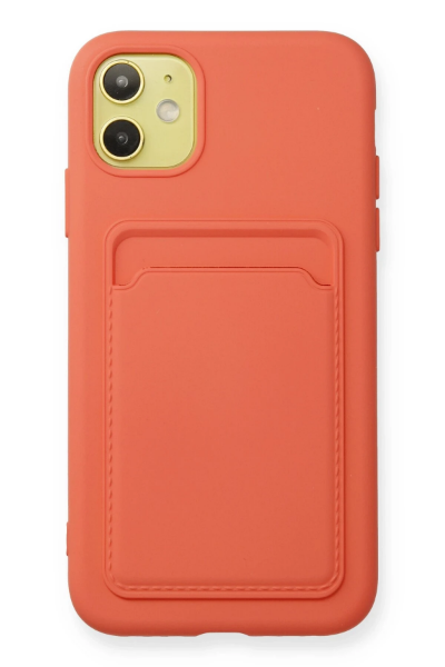 Newface iPhone 11 Kılıf Kelvin Kartvizitli Silikon - Turuncu resmi