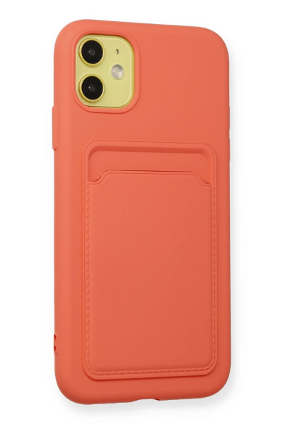 Newface iPhone 11 Kılıf Kelvin Kartvizitli Silikon - Turuncu resmi