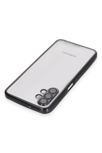 Newface Samsung Galaxy A04S Kılıf Razer Lensli Silikon - Siyah resmi