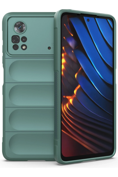 Newface Xiaomi Poco X4 Pro 5G Kılıf Optimum Silikon - Koyu Yeşil resmi
