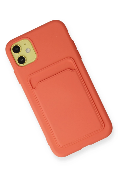 Newface iPhone 11 Kılıf Kelvin Kartvizitli Silikon - Turuncu resmi