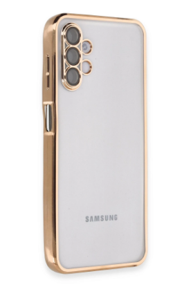 Newface Samsung Galaxy A04S Kılıf Razer Lensli Silikon - Gold resmi